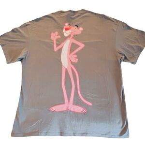 NWOT-H&M- Pink Panther Oversized Cotton T-Shirt. Size: small
